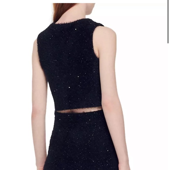 Sandro Michou tweed cropped sweater vest - Picture 3 of 4